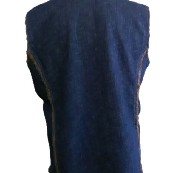 Denim Outer Vest Faux Fur Denver Hayes (L) - Picture 3 of 10